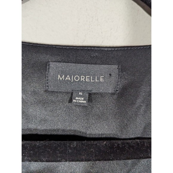 EUC Majorelle Black Plunge Neck Long Sleeve Mini‎ A-Line Dress Size XS - Picture 6 of 7